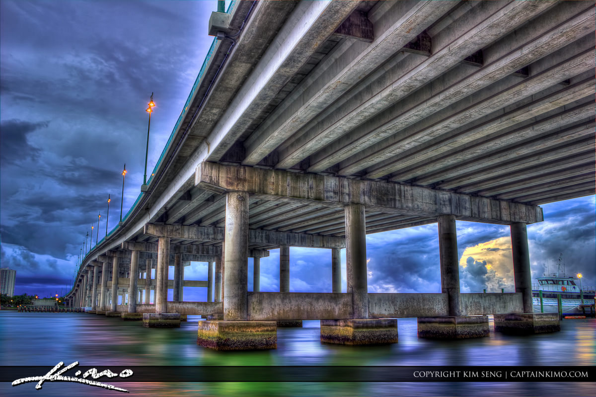 Dark Clouds Over Blue Heron Bridge Singer Island Florida