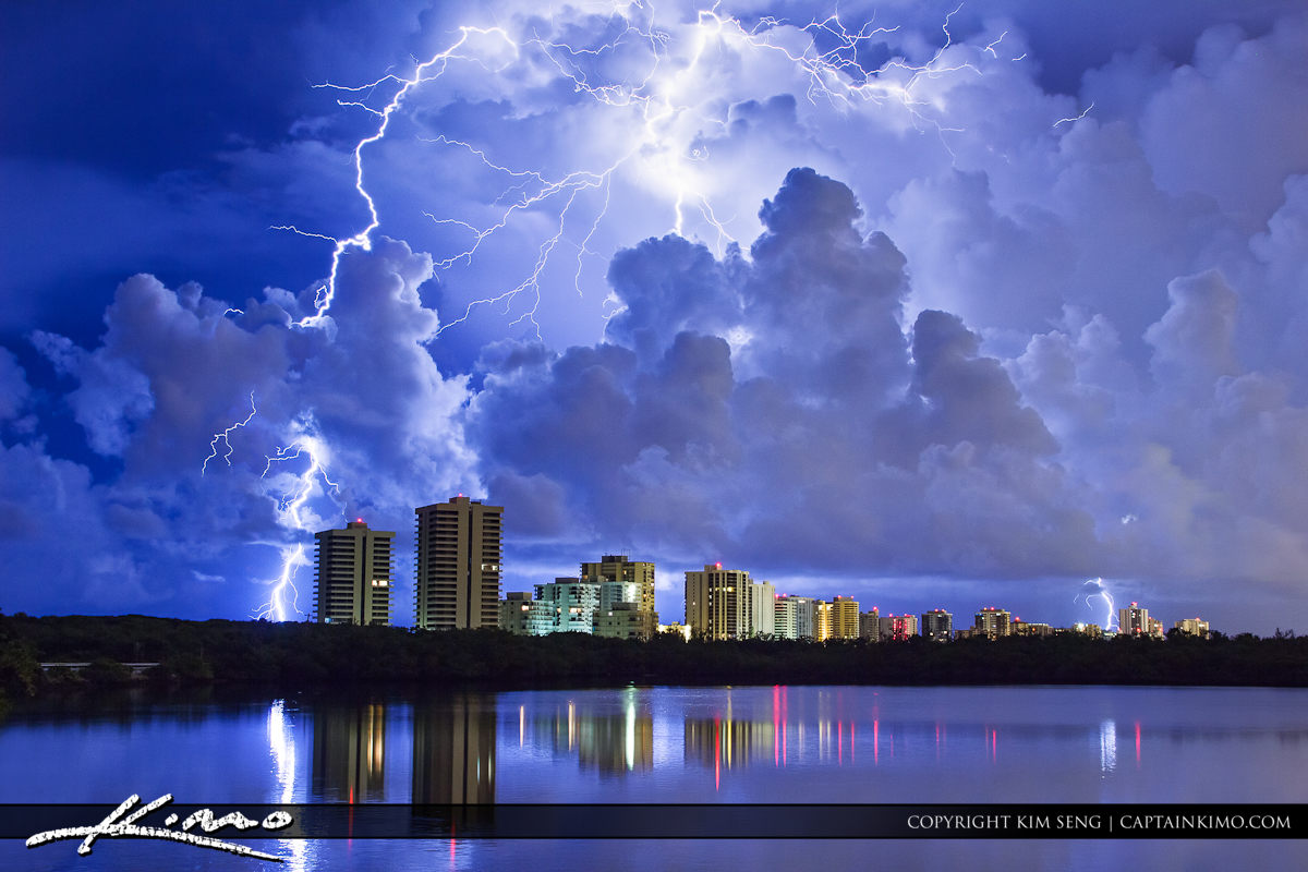 Lightning Strike Over Singer Island Florida