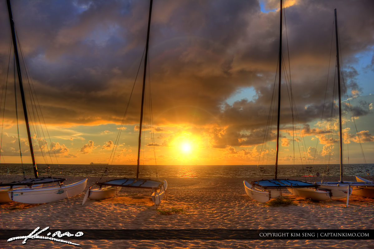 Sailboats at Fort Lauderdale Beach Park Sunrise