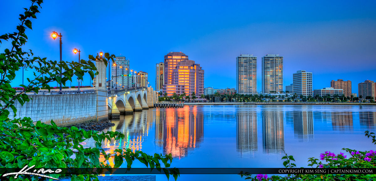 West Palm Beach Skyline Downtown City Panorama