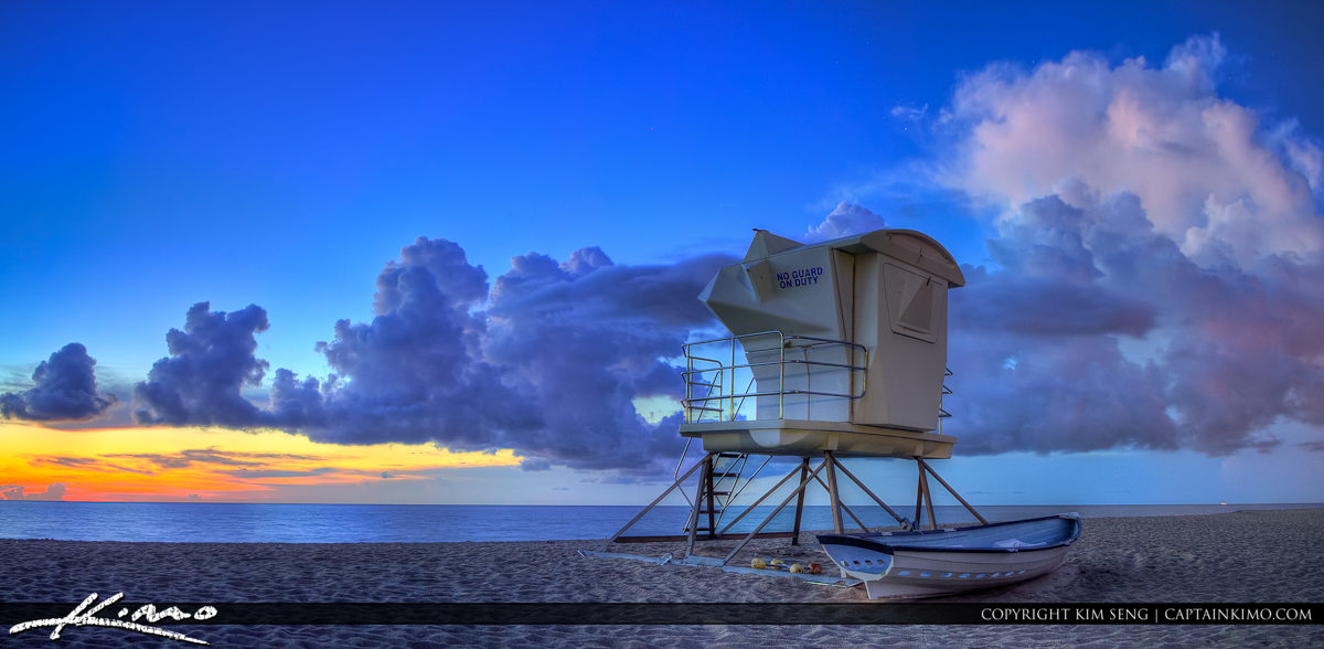 Early Morning at Lifeguard Tower in Palm Beach