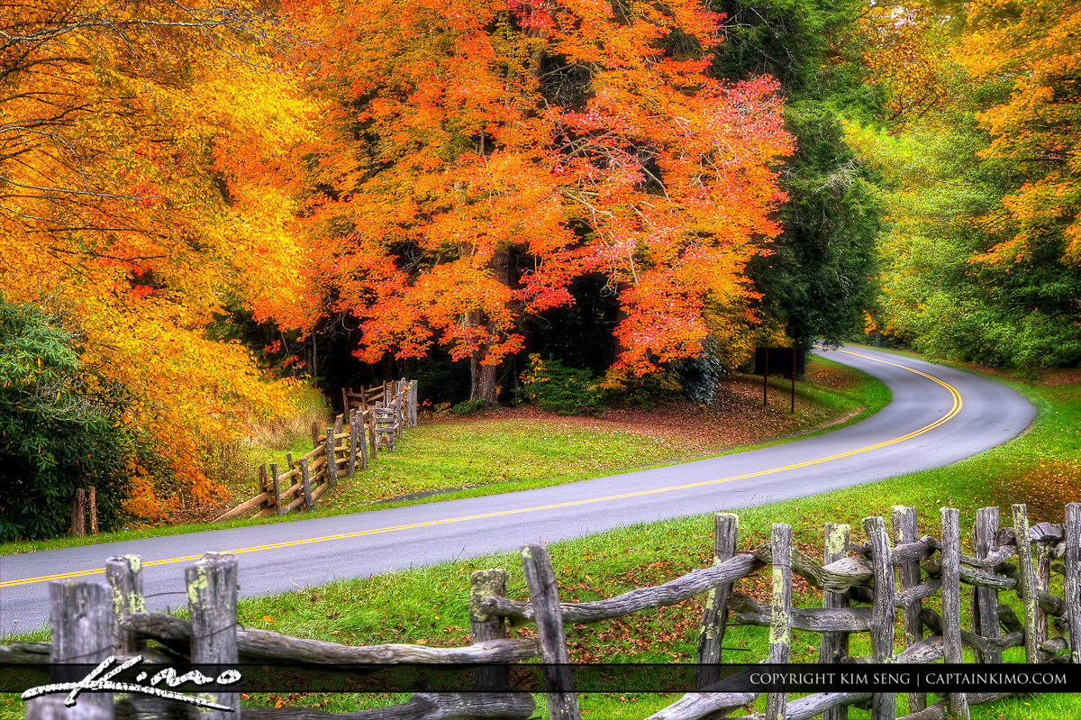 Fall Colors along the Blue Ridge Parkway Linville North Carolina
