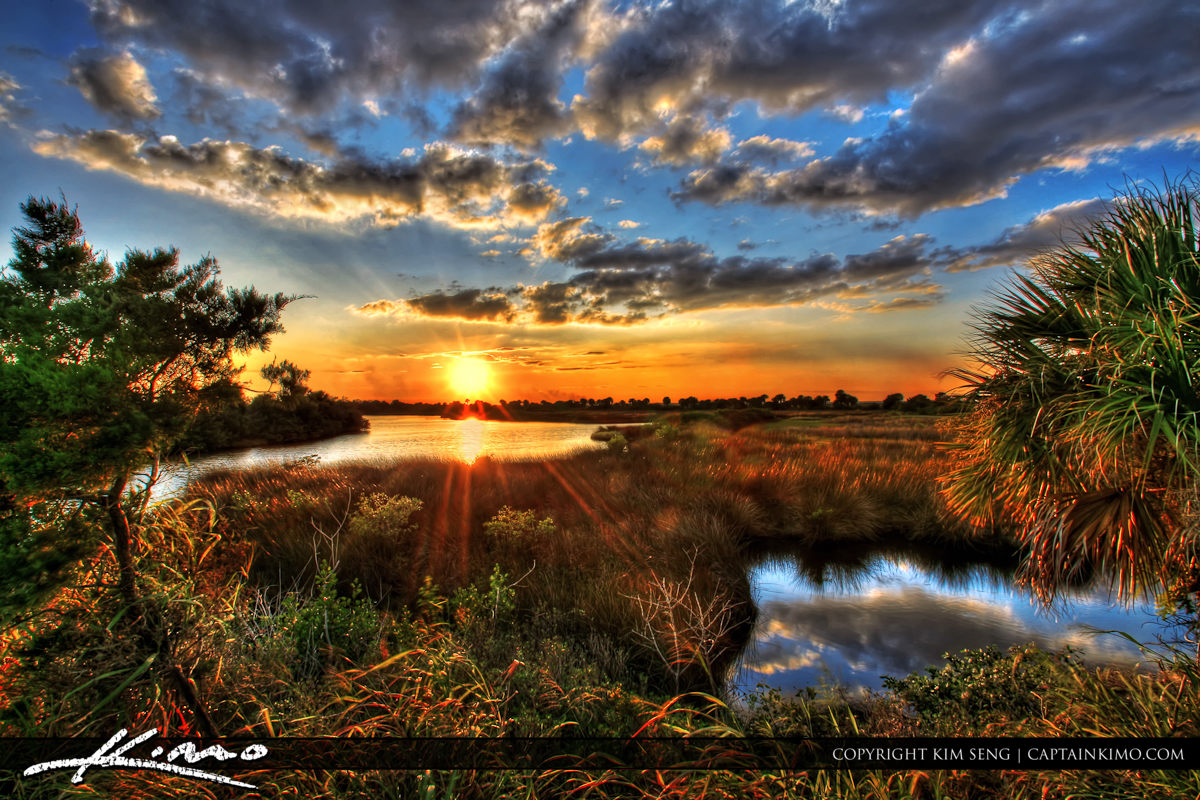 Sunset at Mosquito Lagoon Wetlands