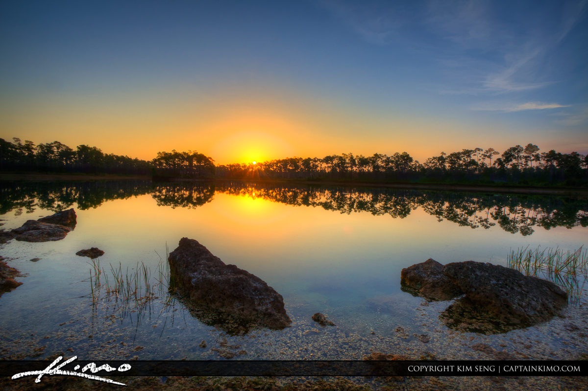 Sunrise at Lake in Everglades National Park