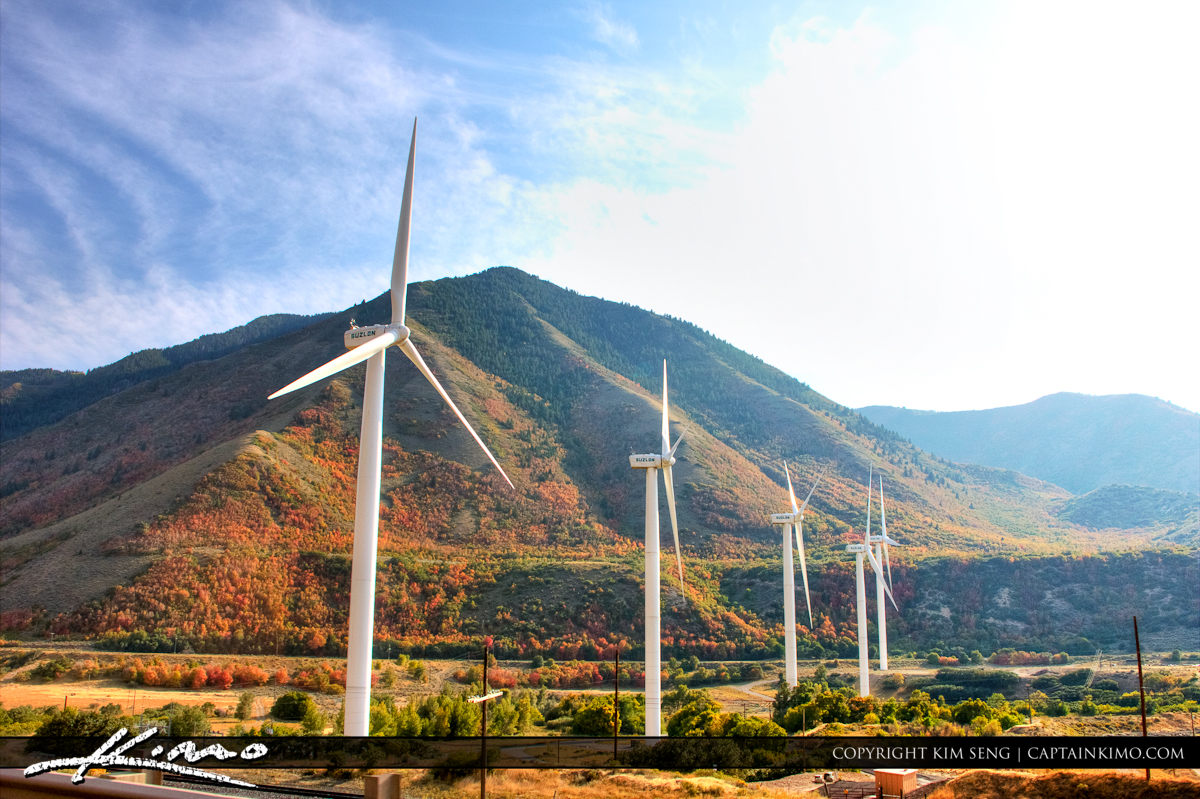 Wind Farm Creating Green Energy in the Mountains