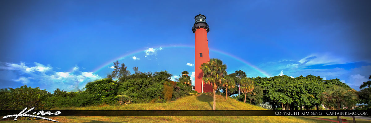 Jupiter Lighthouse Rainbow Panorama