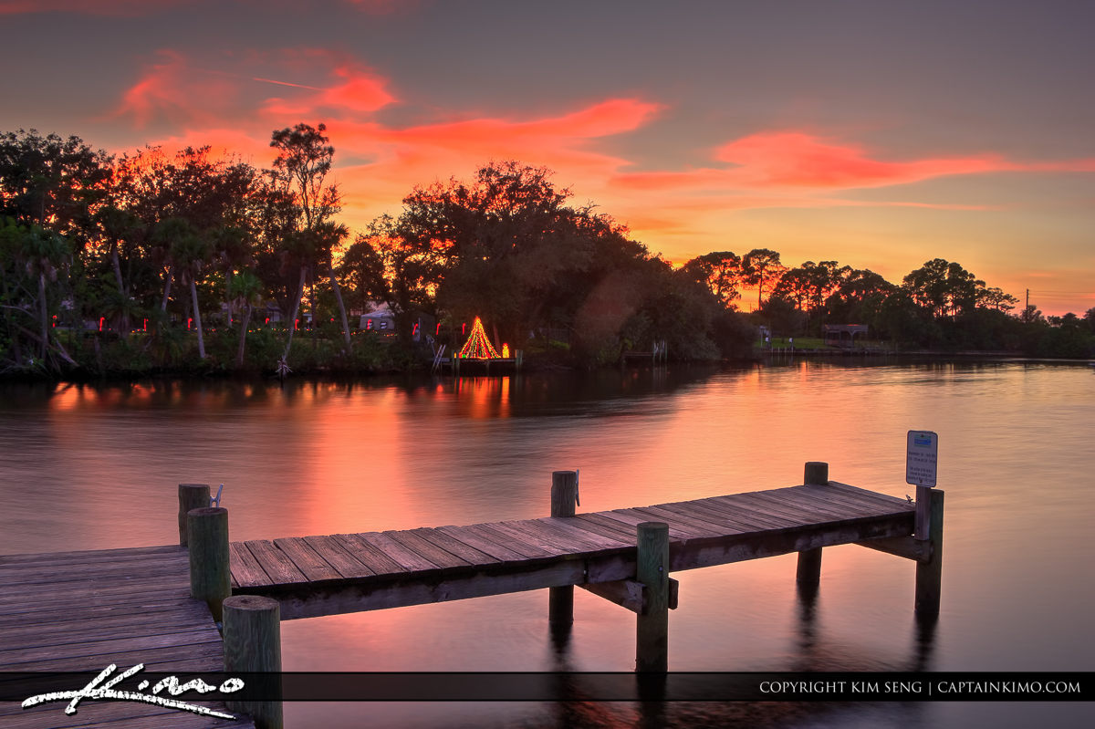 River Park Marina Sunset Port St Lucie Florida