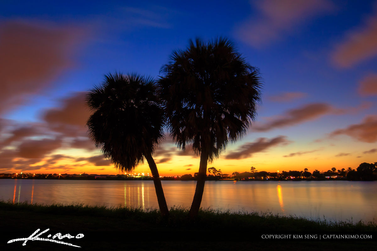 Lake Osborne Sunset at Lake Worth Florida