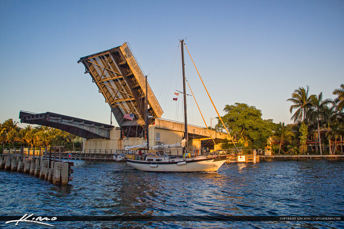Boca Raton Draw Bridge Sailboat