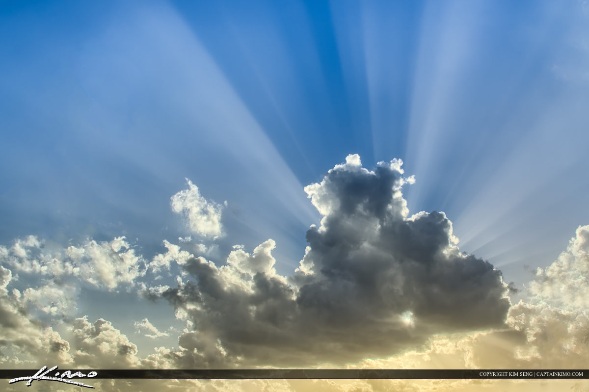 Breathtaking Glorious Sunrays through Clouds