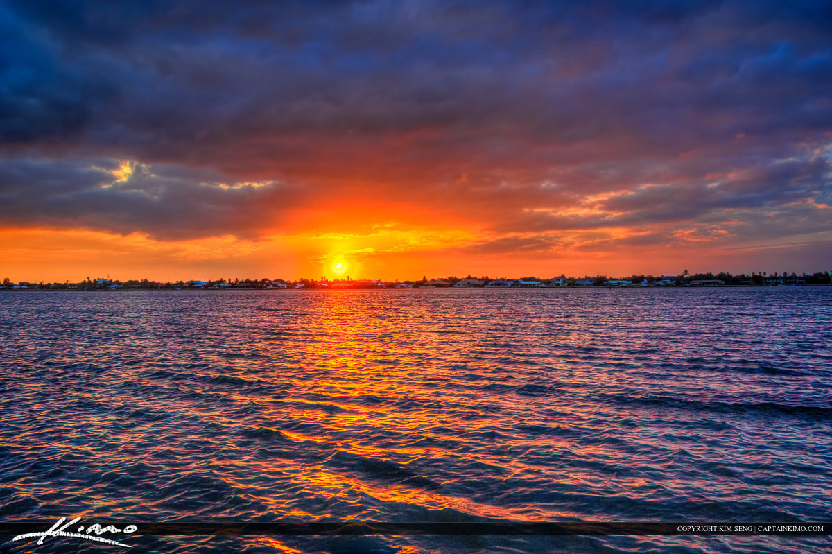 Indian River Lagoon Sunset Photo Vero Beach Florida Indian River