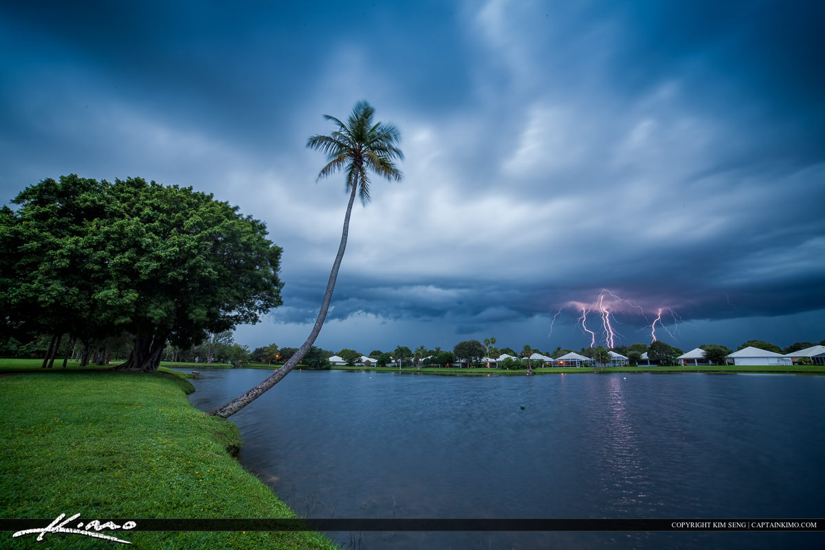 Lightning Above Florida Home at the Lake
