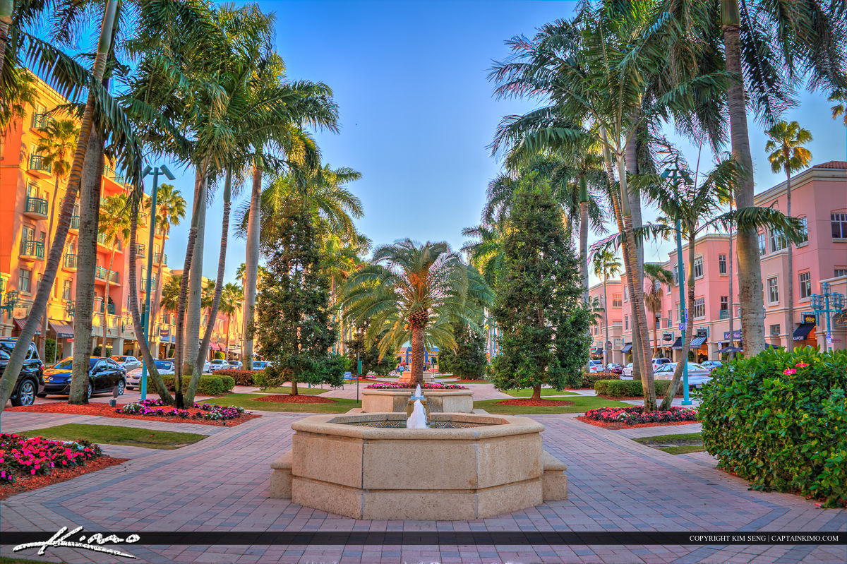 Downtown Mizner Park, Boca Raton, Florida, USA available as Framed