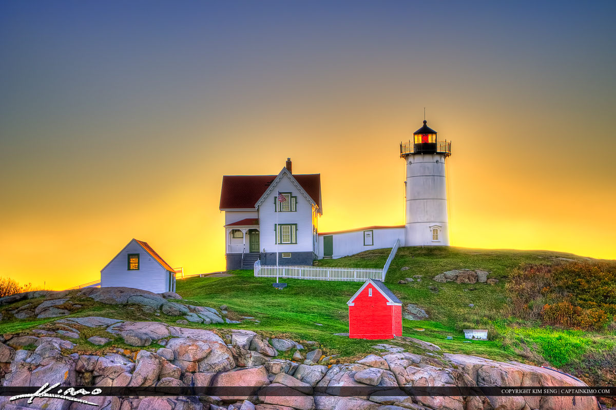 Nubble Lighthouse at Cape Neddick York Beach Maine