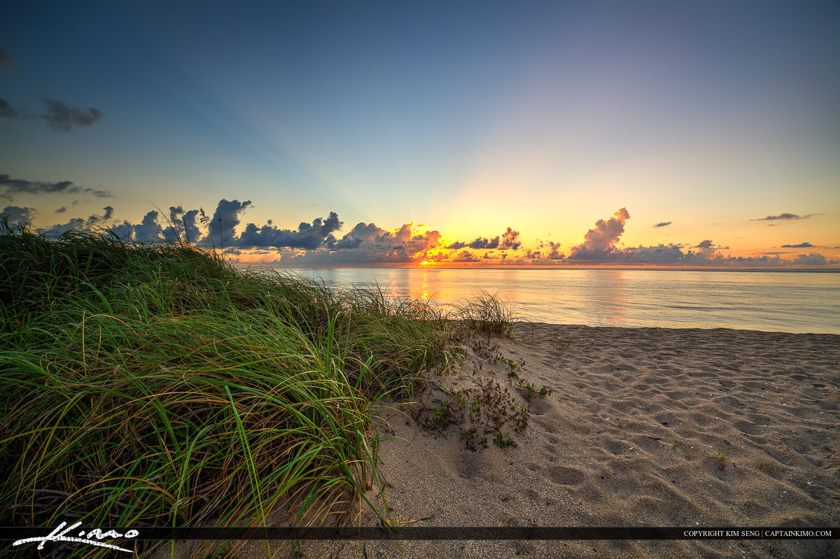 Sunrise from Singer Island Beach Along East Coast