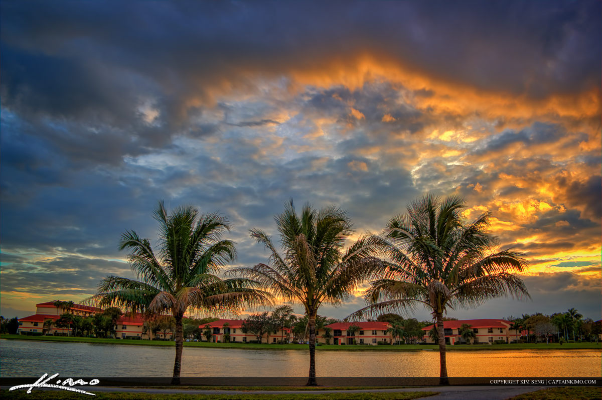 Tradewinds Park Sunset at Lake Coconut Creek Florida