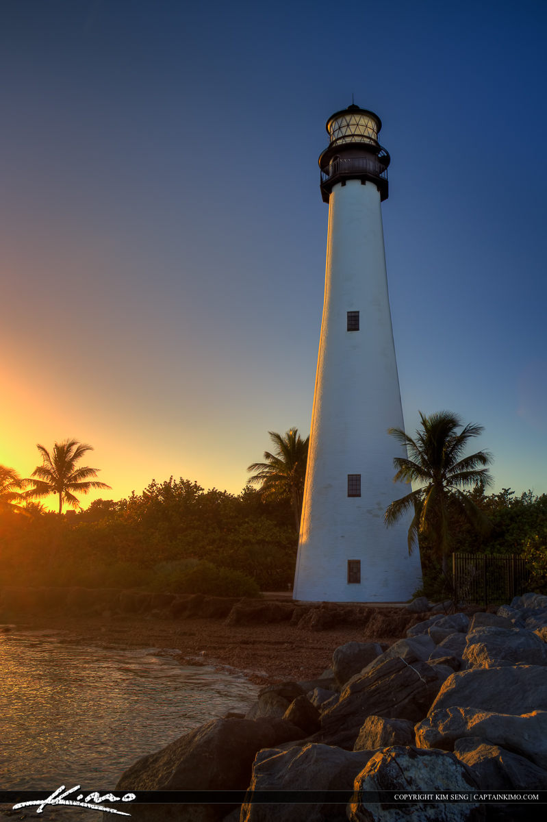 Cape Florida Lighthouse Sunset Key Biscayne
