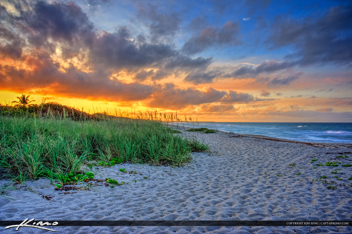 Hobe Sound Beach Sunset HDR Image