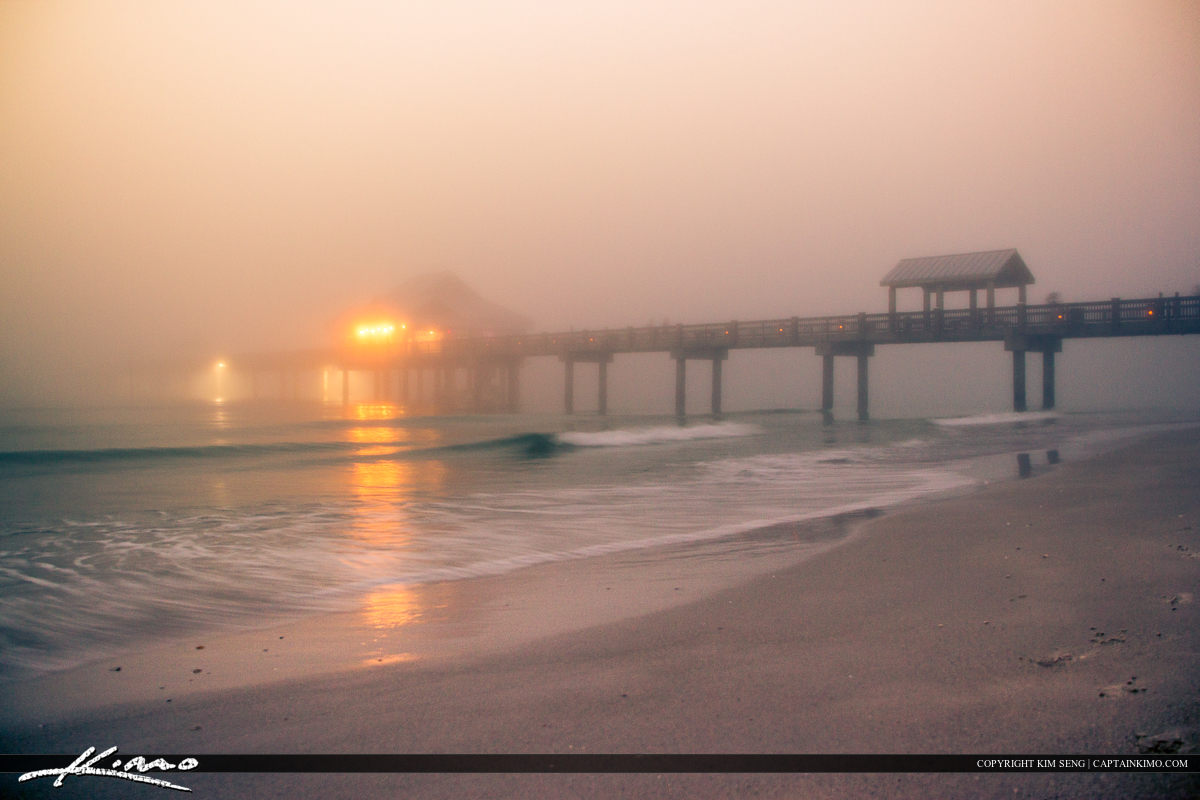 Pier 60 Covered in Fog Clearwater Florida Pinellas County