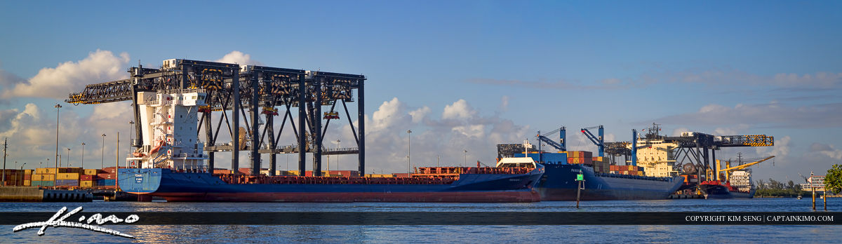 Port Everglades Cargo Ships Docked in Fort Lauderdale