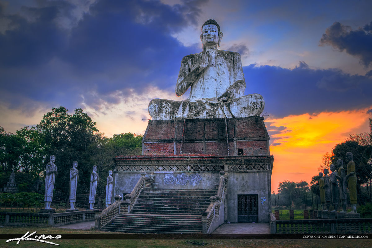 Large Buddha Statue Sitting Tall Cambodia