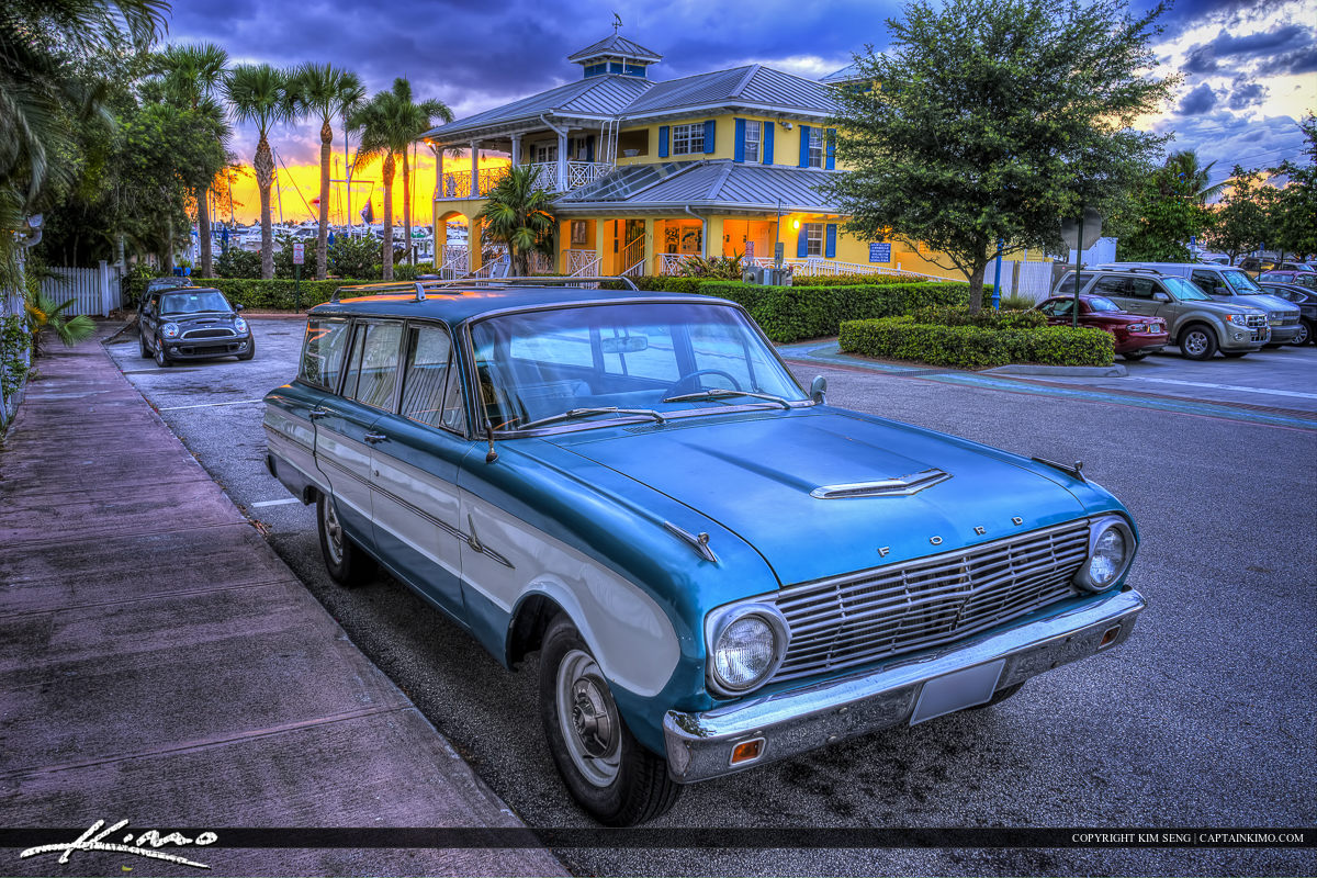 Old Ford Station Wagon Parked at Stuart