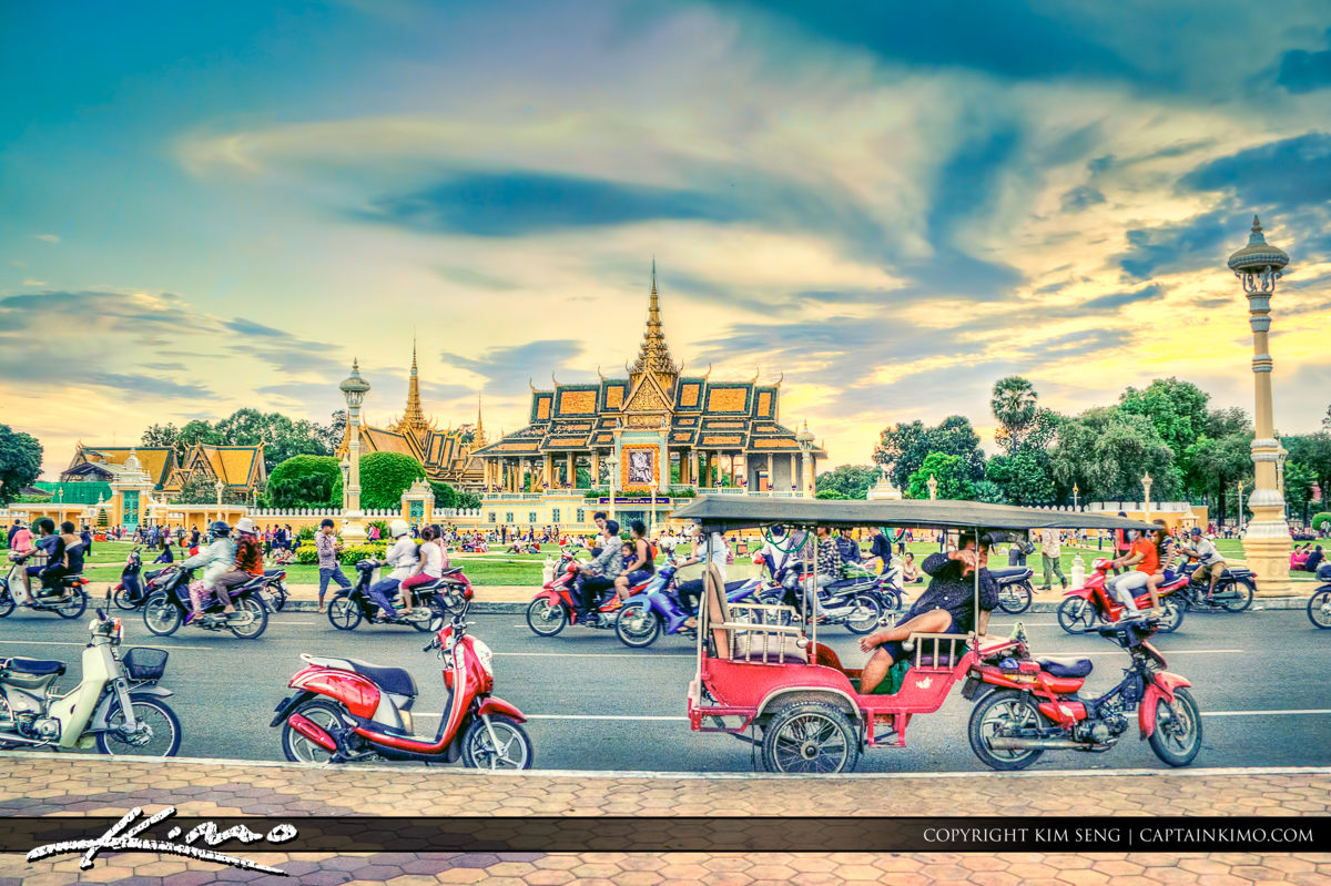 Phnom Penh Captial Along Street Cambodia