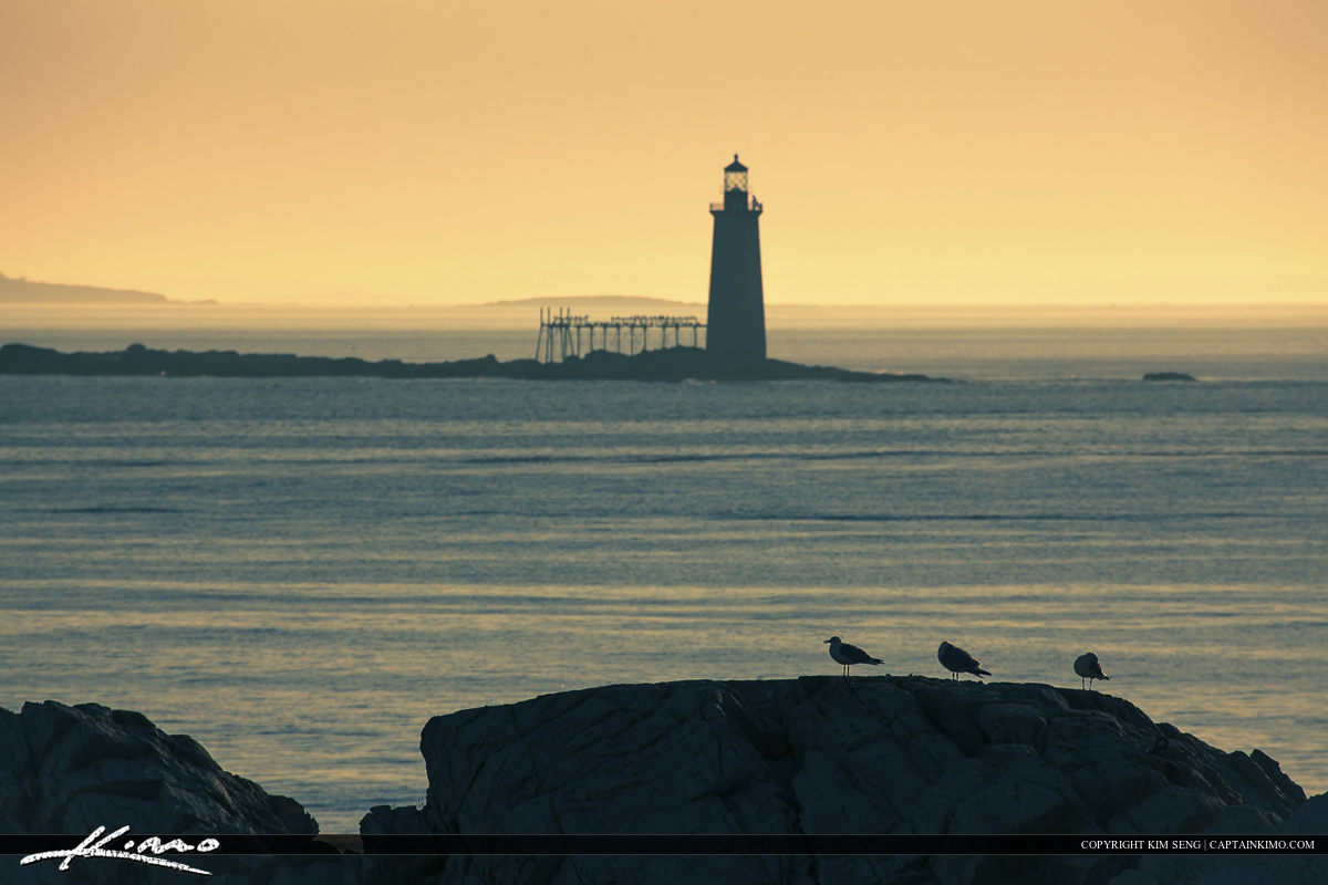 Ram Island Lighthouse Out to Sea