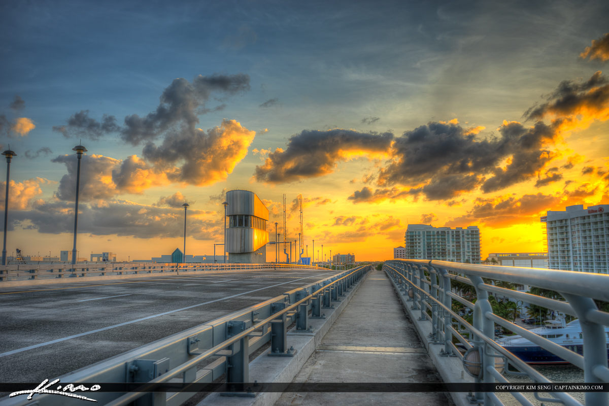 Sunset Bridge at Top Fort Lauderdale Florida Broward County