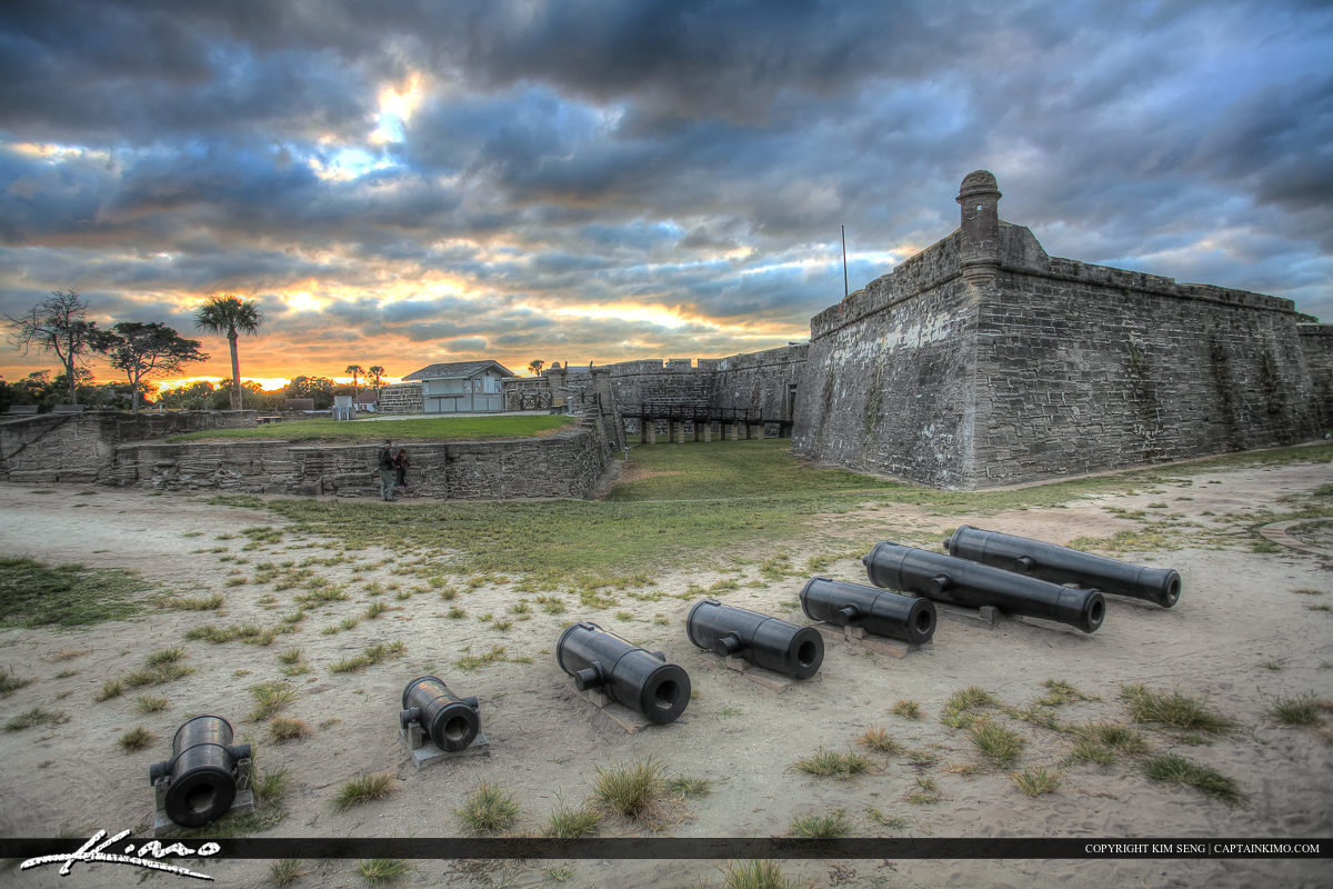Cannon Sunset Castillo de San Marcos Fort St. Augustine