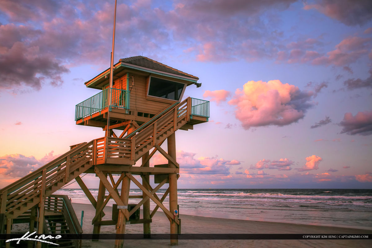 Dunlawton Blvd Beach Entrance Daytona Beach Shores Lifeguard Tower at Beach