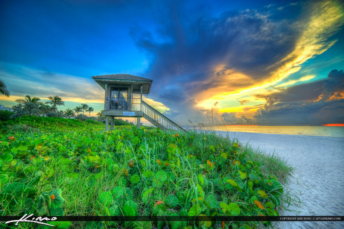 Delray Beach Florida Lifeguard Tower at Sunrise