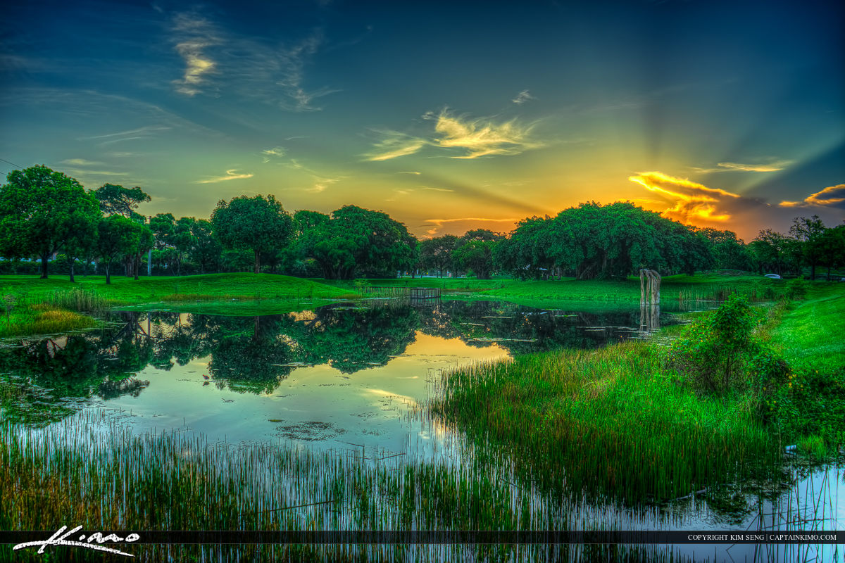 Dreher Park Sunrise at Lake West Palm Beach Florida