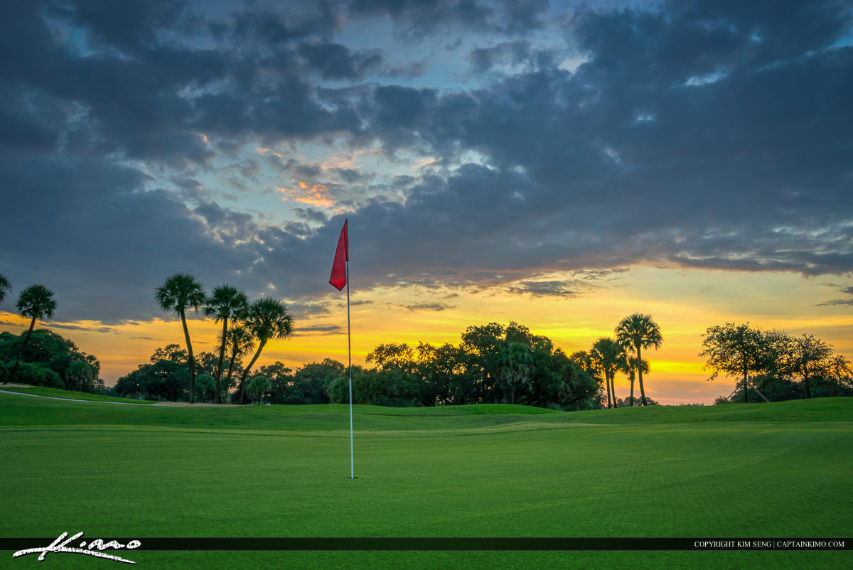 Flag Hole at Golf Course North Palm Beach Florida