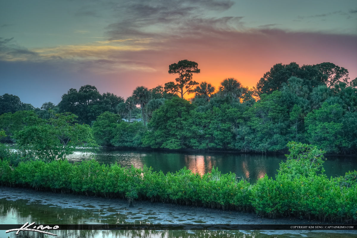 Loxahatchee River Jupiter Florida Sunset