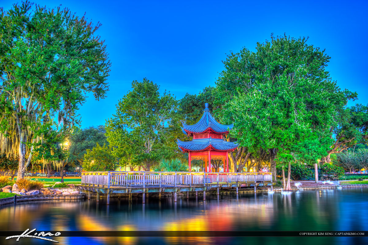 Lake Eola Park Pagoda Orlando Florida