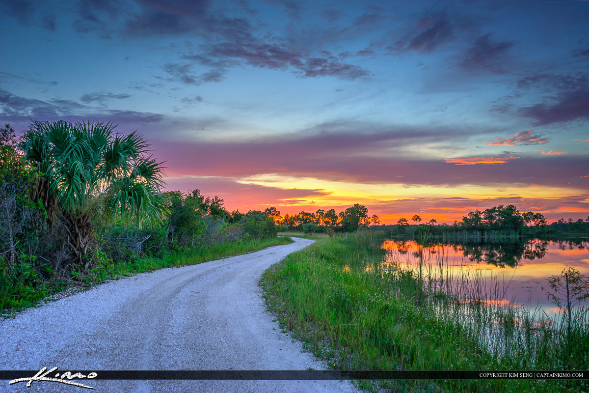 Martin County Florida Dirt Road Sunset