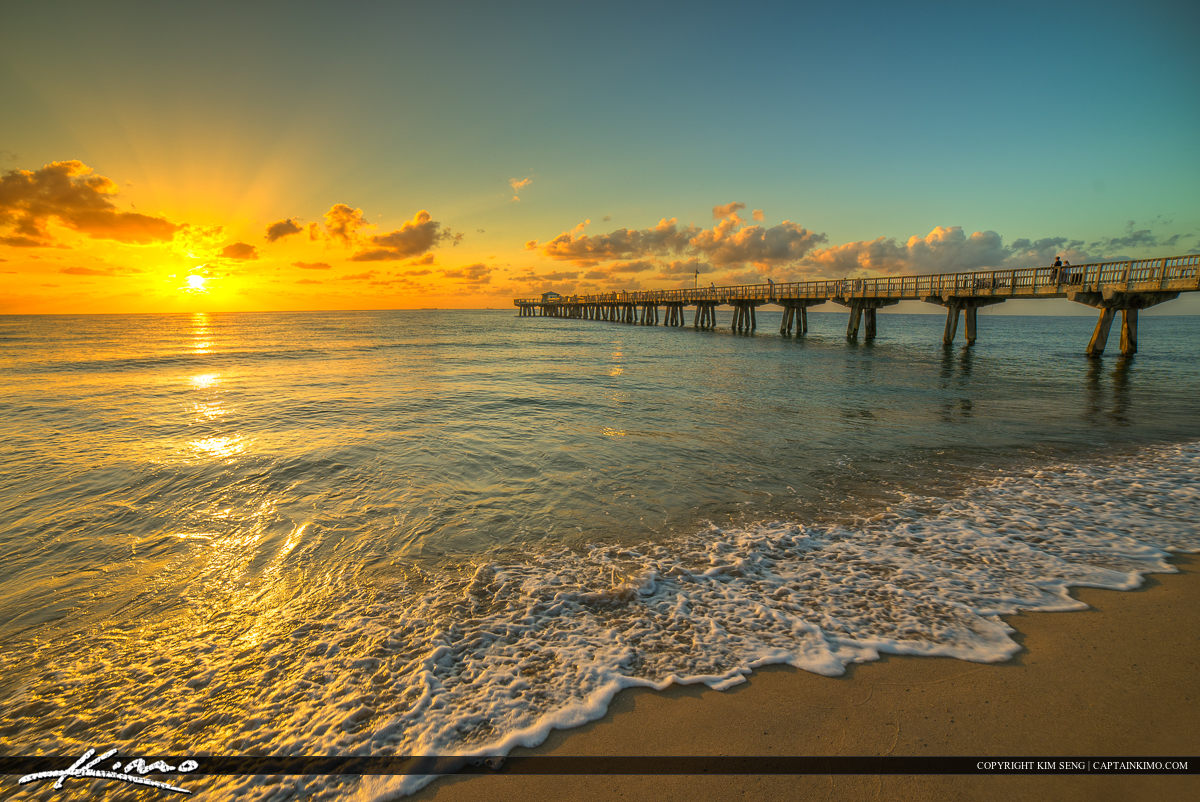 Pompano Beach Pier Broward County Florida Ocean Water