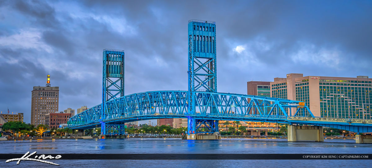 Jacksonville Skyline Florida Main Street Bridge Wide