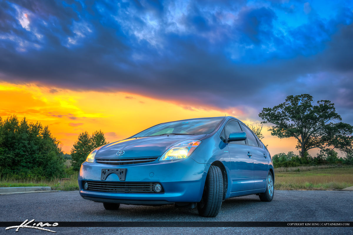 Toyota Prius Hybrid During Sunset at Virginia