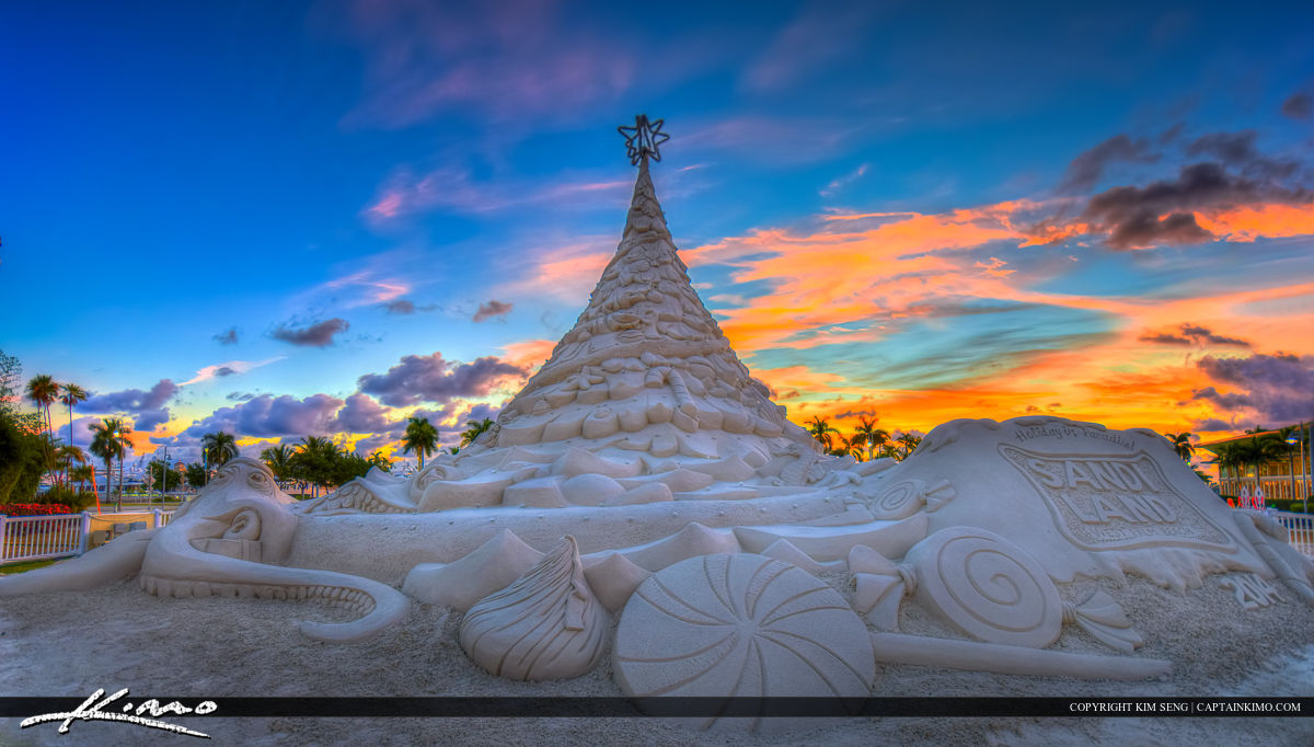 Christmas Sand Tree West Palm Beach Florida